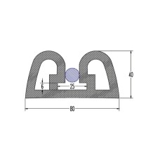 ΠΡΟΦΙΛ PVC ΓΙΑ ΠΟΛΥΕΣΤΕΡΙΚΑ ΣΚΑΦΗ Β.Τ. W80 x H40 (02168-B) ΠΡΟΦΙΛ PVC ΓΙΑ ΠΟΛΥΕΣΤΕΡΙΚΑ ΣΚΑΦΗ Β.Τ. W80 x H40 (02168-B)