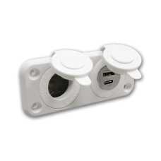 ΠΡΙΖΑ ΡΕΥΜΑΤΟΛΗΠΤΗ & ΔΙΠΛΗ ΘΥΡΑ USB A/C ΧΩΝΕΥΤΗ ΛΕΥΚΗ ΠΡΙΖΑ ΡΕΥΜΑΤΟΛΗΠΤΗ & ΔΙΠΛΗ ΘΥΡΑ USB A/C ΧΩΝΕΥΤΗ ΛΕΥΚΗ
