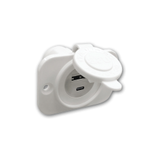 ΠΡΙΖΑ USB ΔΙΠΛΗ TYPE A & TYPE C 12/24V ΛΕΥΚΗ ΠΡΙΖΑ USB ΔΙΠΛΗ TYPE A & TYPE C 12/24V ΛΕΥΚΗ