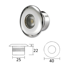 ΠΛΑΦΟΝΙΕΡΑ 3 LED 40ΜΜ 12/24V ΧΩΝΕΥΤΗ ΙΝΟΧ ΠΛΑΦΟΝΙΕΡΑ 3 LED 40ΜΜ 12/24V ΧΩΝΕΥΤΗ ΙΝΟΧ