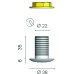 ΠΛΑΦΟΝΙΕΡΑ INDUS  LED ΛΕΥΚΟ ΘΕΡΜΟ  12/24V SS