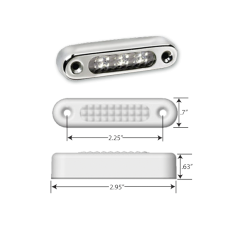 ΦΑΝΑΡΙ ΥΠΟΒΡΥΧΙΟ LED ΜΠΛΕ 75X16MM 12V ΟΡΙΖΟΝΤΙΟ ΙΝΟΧ*