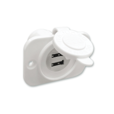 ΠΡΙΖΑ USB ΔΙΠΛΗ 12/24V 3.4A ΛΕΥΚΗ ΠΡΙΖΑ USB ΔΙΠΛΗ 12/24V 3.4A ΛΕΥΚΗ