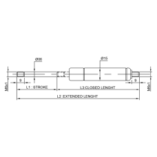 ΑΜΟΡΤΙΣΕΡ SS316 185mm - 100N ΑΜΟΡΤΙΣΕΡ SS316 185mm - 100N